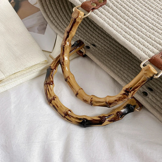 Boho Strohtasche mit großer Kapazität