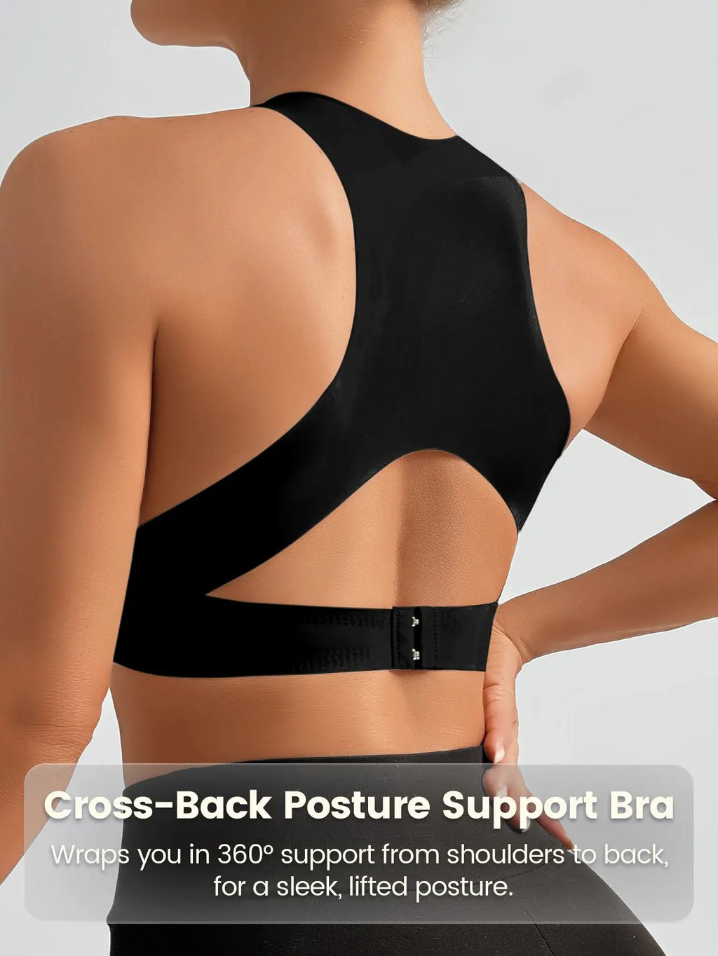 Women'S Bra Single Pack, Lifting Anti-Sagging, Front & Back Adjustable Buckle, Wireless Removable Pads Seamless Wide Straps