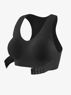 Women'S Bra Single Pack, Lifting Anti-Sagging, Front & Back Adjustable Buckle, Wireless Removable Pads Seamless Wide Straps