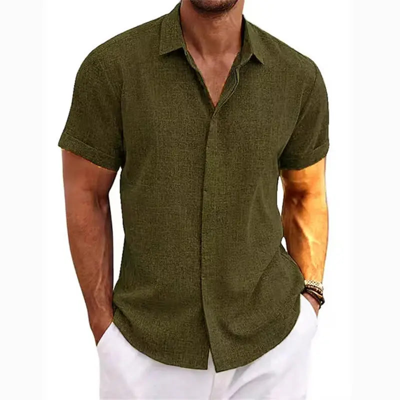 Coastal Linen Shirt – Herren Kurzarm Leinenhemd Lux Menor