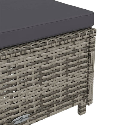 Sonnenliege mit Auflage – PE-Rattan Gartenliege verstellbar