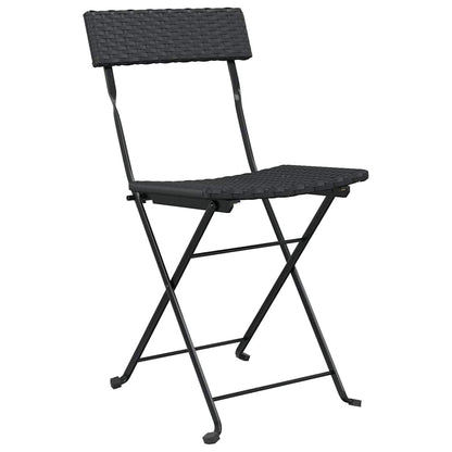 Bistro-Set 3-tlg. klappbar – PE-Rattan Balkonmöbel