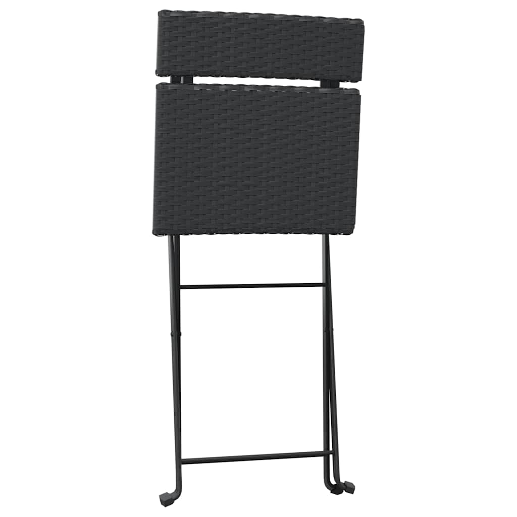 Bistro-Set 3-tlg. klappbar – PE-Rattan Balkonmöbel