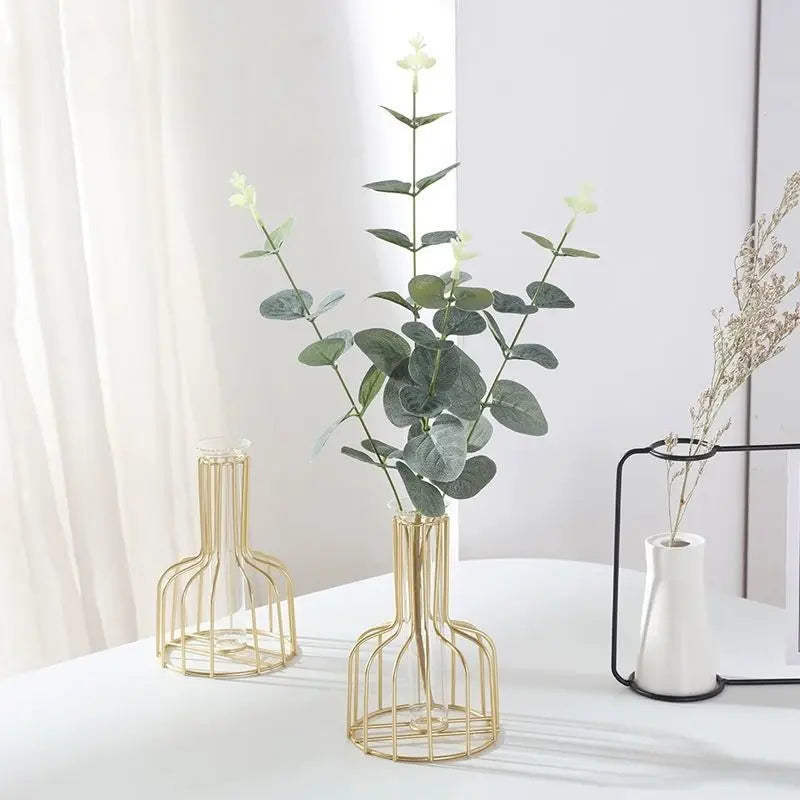 Nordischer Stil Eisenmetallvase für Hydrokultur-Deko