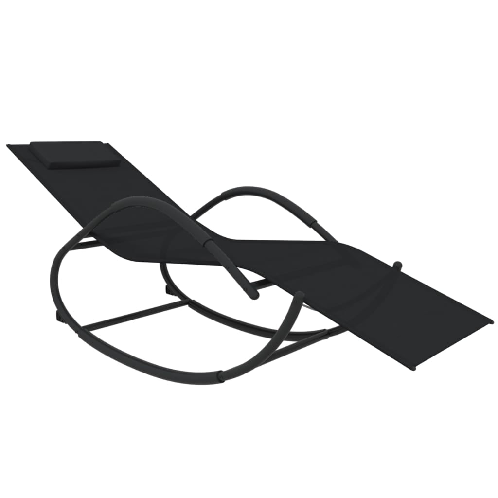 Schaukelliege Stahl Textilene Gartenliege Relaxliege Sonnenliege Liege Vidaxl