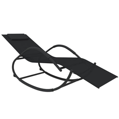 Schaukelliege Stahl Textilene Gartenliege Relaxliege Sonnenliege Liege Vidaxl