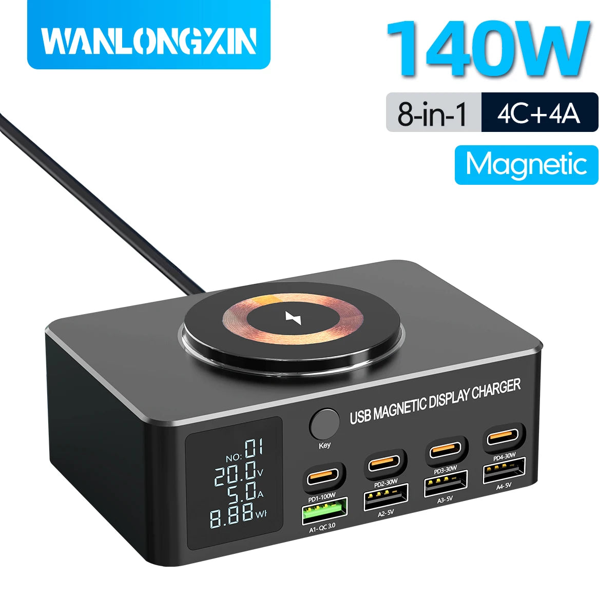 GaN Schnellladegerät 220W USB-C