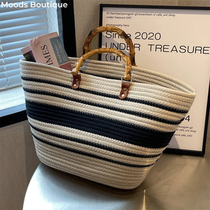 Boho Strohtasche mit großer Kapazität