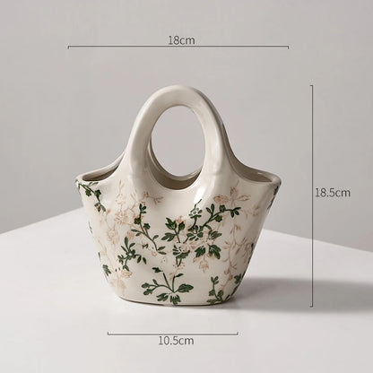 Keramikvase im französischen Retro-Stil