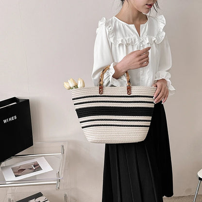 Boho Strohtasche mit großer Kapazität