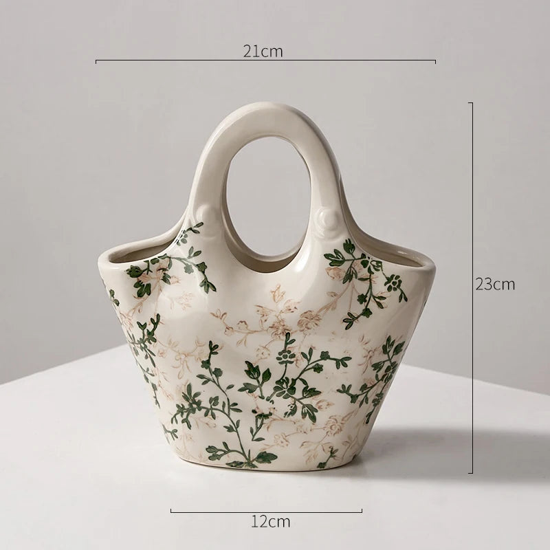 Keramikvase im französischen Retro-Stil