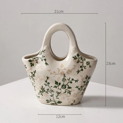Keramikvase im französischen Retro-Stil