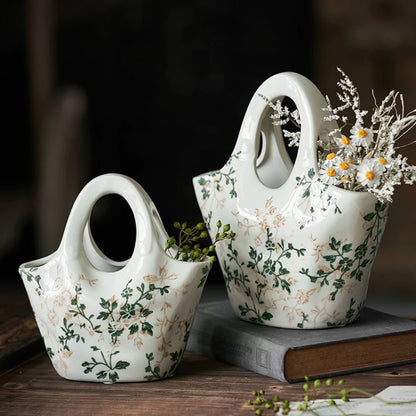Keramikvase im französischen Retro-Stil