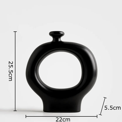 Moderne Keramikvase mit Zebra-Struktur