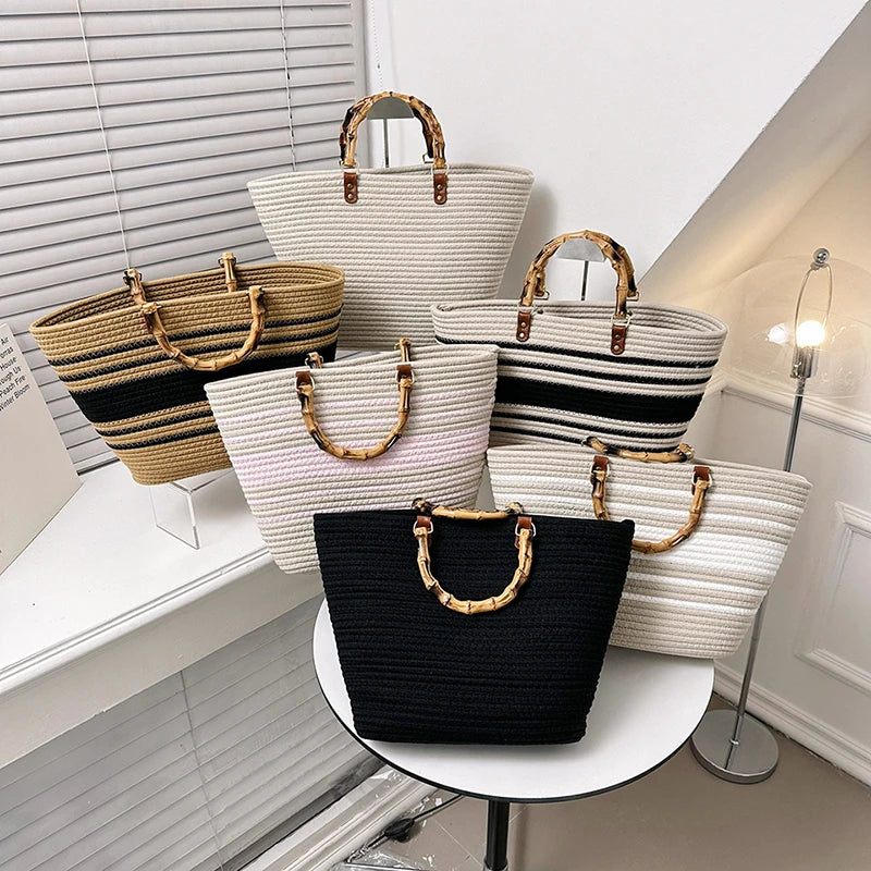 Boho Strohtasche mit großer Kapazität