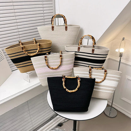 Boho Strohtasche mit großer Kapazität