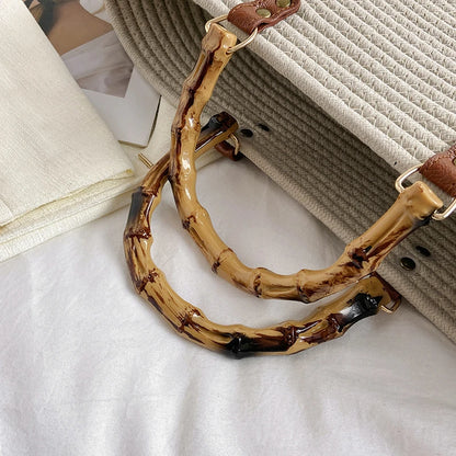 Boho Strohtasche mit großer Kapazität