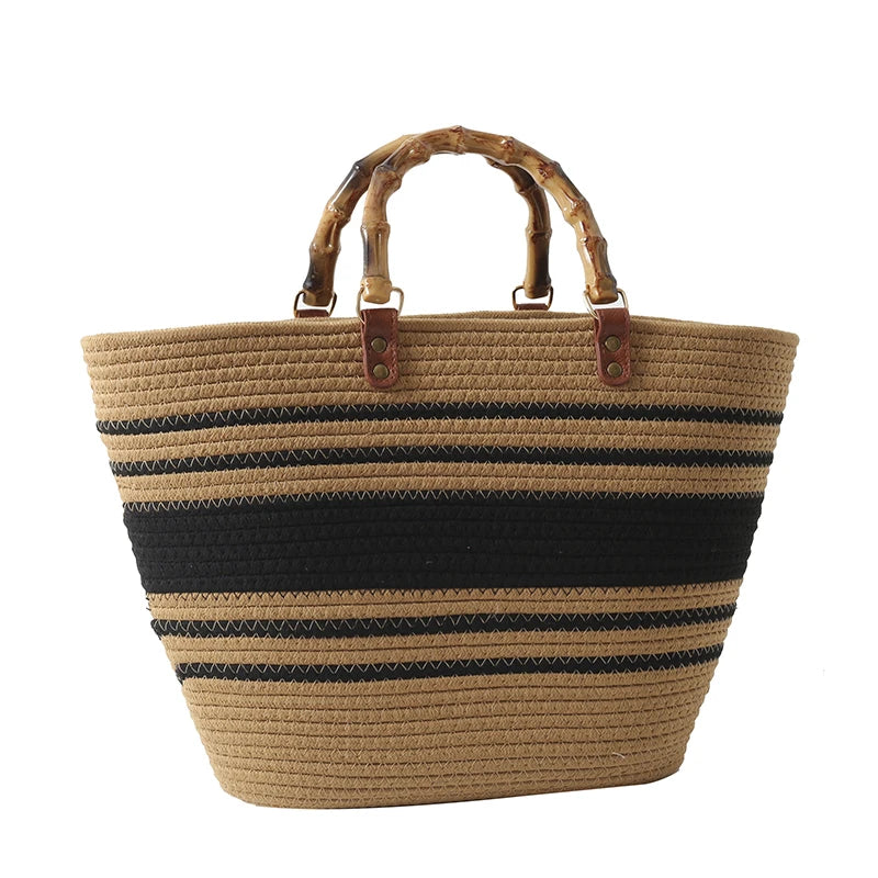 Boho Strohtasche mit großer Kapazität